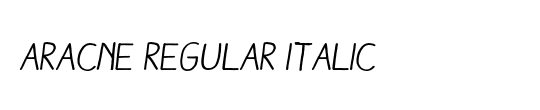 Aracne Regular Italic