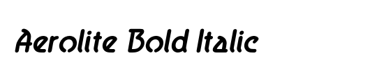 Aerolite Bold Italic