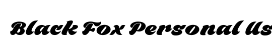 Black Fox Personal Use Only