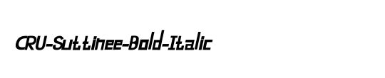 CRU-Suttinee-Bold-Italic