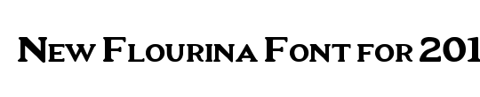 New Flourina Font for 2014