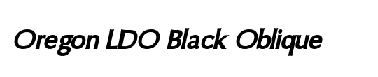 Oregon LDO Condensed Black