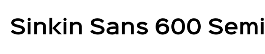 Sinkin Sans 600 SemiBold