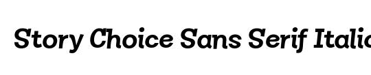 Story Choice Sans Serif
