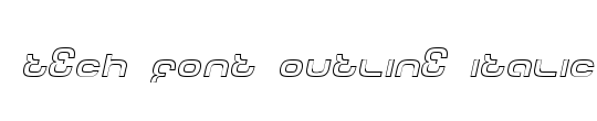 Tech Font Outline