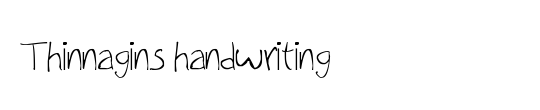 Thinnagins handwriting