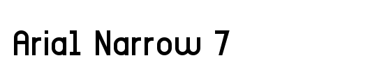 Arial narrow fonts