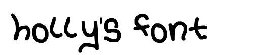 holly's font