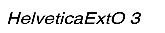 HelveticaExtO 3