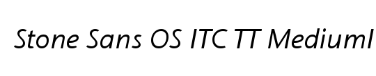 Stone Sans OS ITC TT