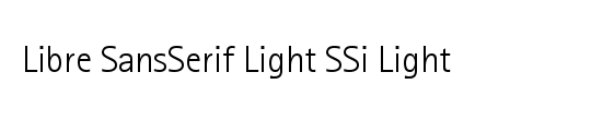 Libre SansSerif Light SSi
