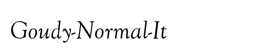 Goudy-Normal-It