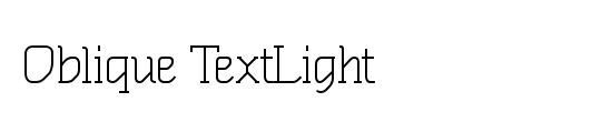 Oblique TextLight