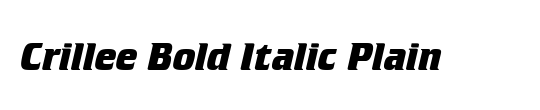 Crillee Bold Italic