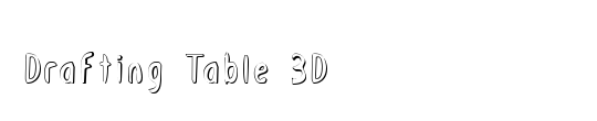 Drafting Table 3D Italic