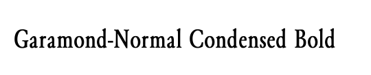 Garamond-Normal Condensed
