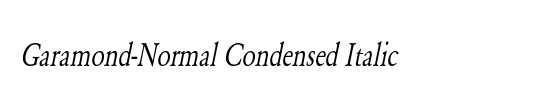 Garamond-Normal Condensed