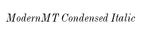 ModernMT Condensed