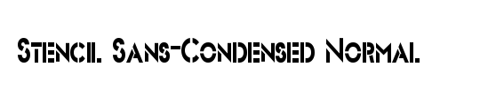 Stencil Sans-Condensed
