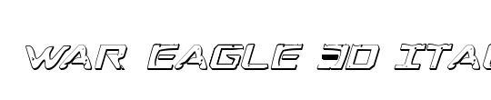 War Eagle 3D Italic