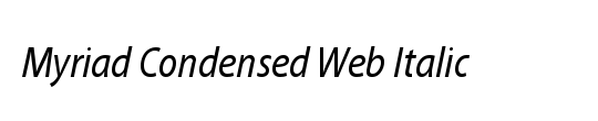 Myriad Condensed Web