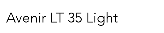 Avenir LT 35 Light
