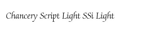 Chancery Script Light SSi