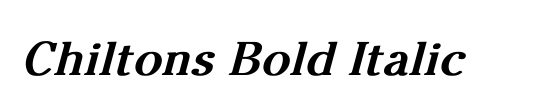 Chiltons Bold Italic