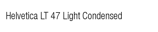 Helvetica LT CondensedLight