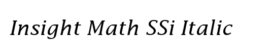 Insight Math SSi