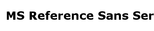 MS Reference Sans Serif