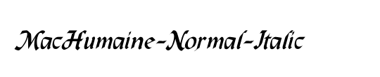 MacHumaine-Normal-Italic