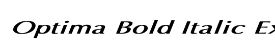 Optima Bold Italic Ex BI