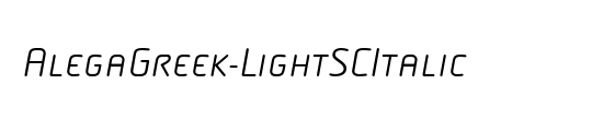 AlegaGreek-LightSCItalic