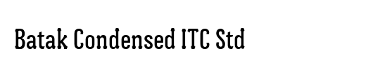 Batak Condensed ITC Std