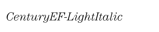 CenturyEF-LightItalic