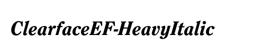 ClearfaceEF-HeavyItalic