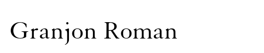 granjon roman font cooltext