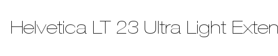HelveticaNeue LT 25 UltLight