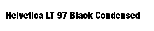 HelveticaNeue LT 97 BlackCn