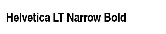 Helvetica LT Narrow