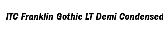 League Gothic Condensed Italic