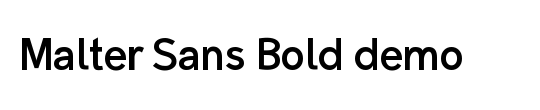Malter Sans Bold demo