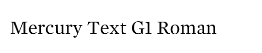 Mercury Text G1