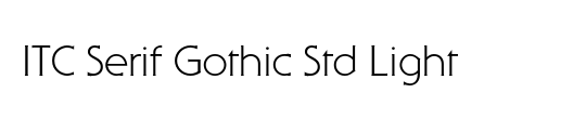 ITC Serif Gothic Std