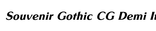 Souvenir Gothic CG Demi