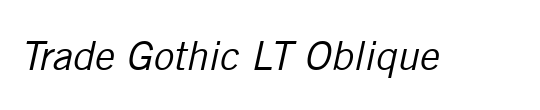 TradeGothic LT Bold