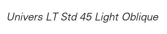 Univers LT 47 CondensedLt