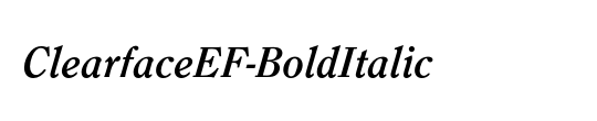 ClearfaceEF-BoldItalic