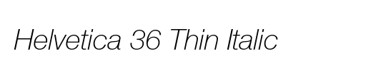 HelveticaNeue LT 35 Thin